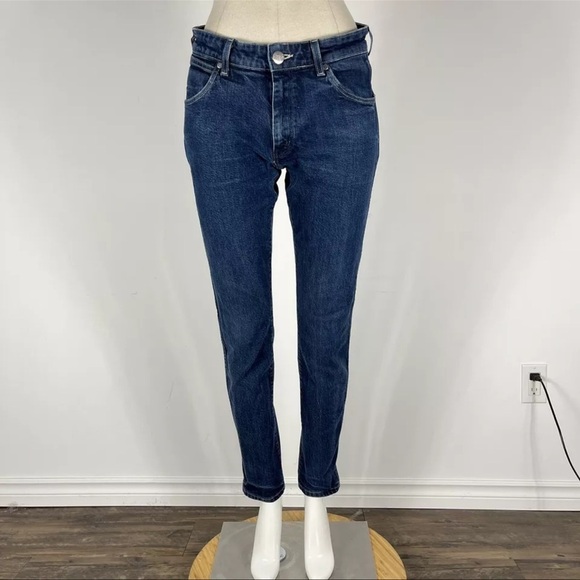 Wrangler Peter Max Retro Tapered Blue Denim Jeans Size 32x31 - Picture 1 of 13